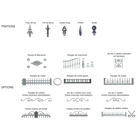 Portail Acier ou Alu VITRY - Portails & Portillons ajourés en acier - 1