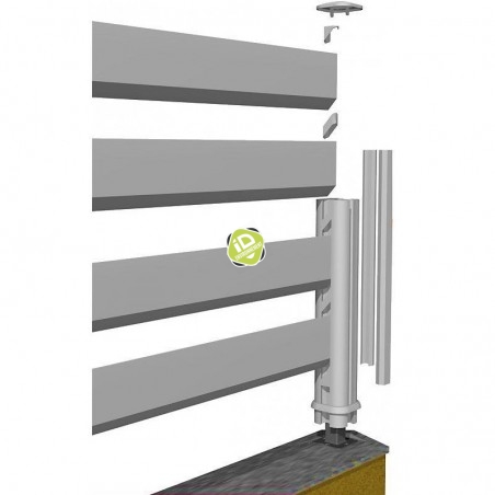 Kit INTERMEDIAIRE en PVC brise-vue - Clôture brise-vue en PVC - 6