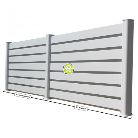 Kit INTERMEDIAIRE en PVC brise-vue - Clôture brise-vue en PVC - 3 Kit INTERMEDIAIRE en PVC brise-vue - Clôture brise-vue en PVC - 3