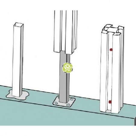 Kit INTERMEDIAIRE en PVC brise-vue - Clôture brise-vue en PVC - 5