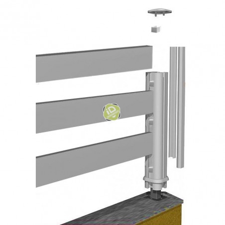 Kit DEPART clôture pare-vue en PVC - Clôtures ajourées en PVC - 4
