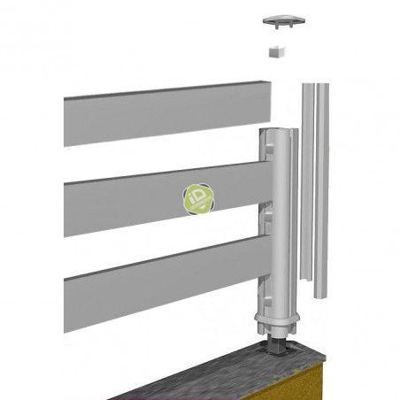 Kit INTERMEDIAIRE clôture pare-vue en PVC - Clôtures ajourées en PVC - 4 Kit INTERMEDIAIRE clôture pare-vue en PVC - Clôtures ajourées en PVC - 4
