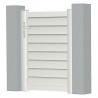 Portillon PVC Brise-Vue Cadre alu intégré - Portails & Portillons ajourés en PVC - 2 Portillon PVC Brise-Vue Cadre alu intégré - Portails & Portillons ajourés en PVC - 2
