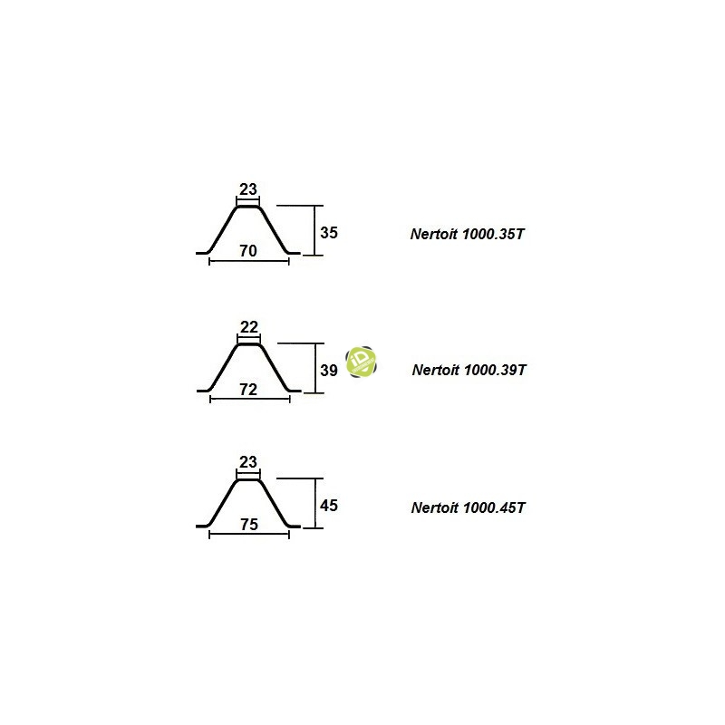 Tôles Nervurées TRAPEZA 1000T - Couverture acier - 3