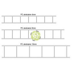Polycarbonate Alvéolaire 4-6-10mm - Polycarbonate alvéolaire - 1