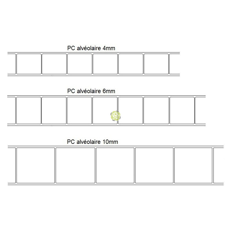 Polycarbonate Alvéolaire 4-6-10mm - Polycarbonate alvéolaire - 1