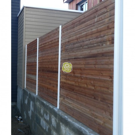 Poteau Aluminium à feuillures de 45mm - Clôtures en brande - 5 Poteau Aluminium à feuillures de 45mm - Clôtures en brande - 5
