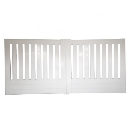 Portail / Portillon PVC CLERY Cadre alu apparent - Portails & Portillons semi-ajourés en PVC - 2