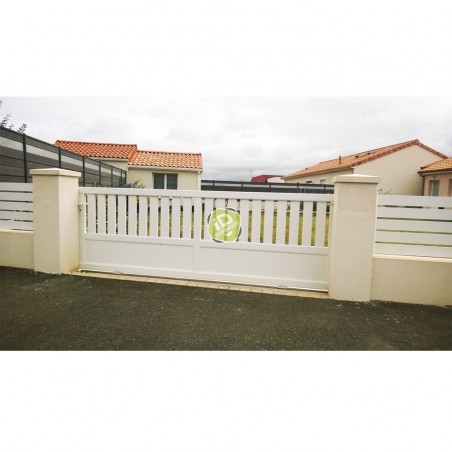 Portail / Portillon PVC P.S.05 Cadre alu intégré - Portails & Portillons semi-ajourés en PVC - 2 Portail / Portillon PVC P.S.05 Cadre alu intégré - Portails & Portillons semi-ajourés en PVC - 2