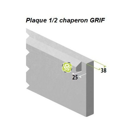 Plaque de soubassement en béton GRIF ou CLIP longueur 2,50m - Accessoires pour clôtures rigides - 4