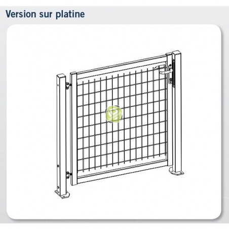 Portillon grillagé AXOR sur platine mailles 100x50 - Portillons de jardin - 3 Portillon grillagé AXOR sur platine mailles 100x50 - Portillons de jardin - 3