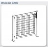 Portillon grillagé AXOR sur platine mailles 100x50 - Portillons de jardin - 3 Portillon grillagé AXOR sur platine mailles 100x50 - Portillons de jardin - 3