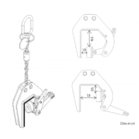 Accessoires pour clôtures rigides - Pince de manutention pour plaque béton - 5