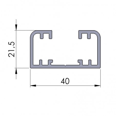 Demi-poteau Alu pour extrémité ou angle à 90° - Clôtures pleines en aluminium - 3