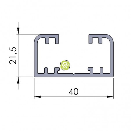 Demi-poteau Alu pour clôture Ajourée - Extrémité ou angle à 90° - Clôtures ajourées en aluminium - 3