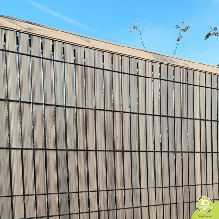 ID-Environnement - Kit d'occultation (brise-vue) en pvc rigide - Bois grisé