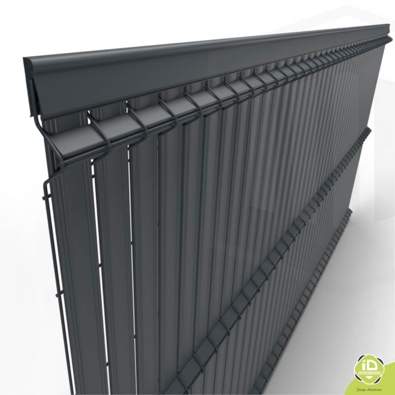 ID-Environnement - Kit d'occultation (brise-vue) en pvc rigide - Gris anthracite 7016