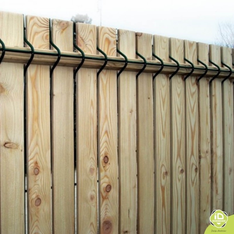 ID-Environnement - Kit d'occultation (brise-vue) en Bois MÉLÈZE - Lame - Zoom