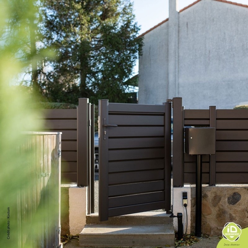 ID-Environnement - Portillon aluminium Semi-ajouré- LITENN