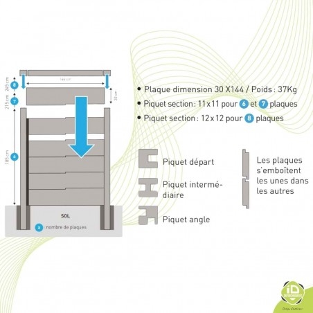Poteau-cloture-beton-Pierre-intermediaireDF-schema Poteau-cloture-beton-Pierre-intermediaireDF-schema