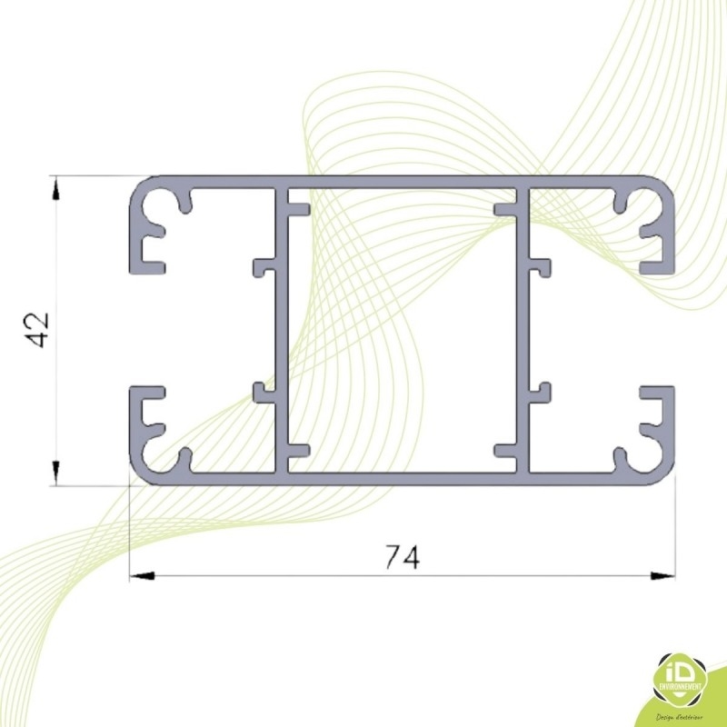 poteau-alu-cloture-ajouree-insert-section