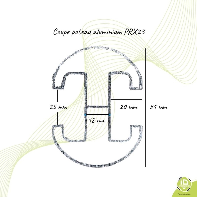 poteau-alu-sceller-section