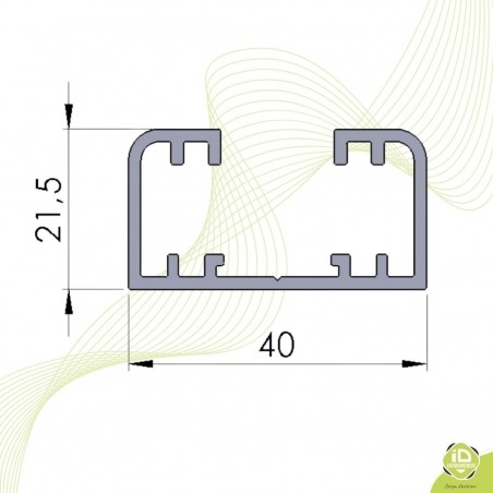 demi-poteau-alu-cloture-brise-vue-section demi-poteau-alu-cloture-brise-vue-section