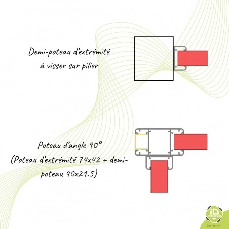 demi-poteau-alu-cloture-brise-vue-pose demi-poteau-alu-cloture-brise-vue-pose