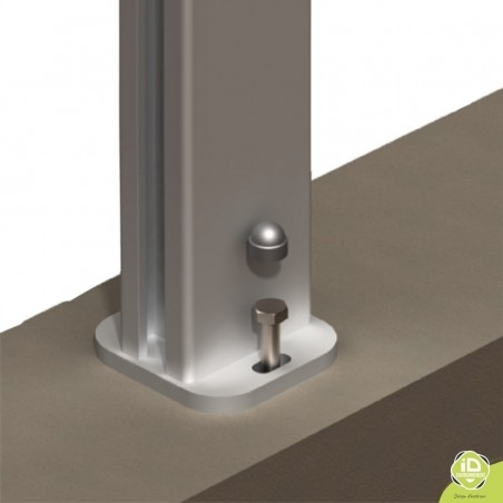 poteau-alu-cloture-brise-vue-platine-vis poteau-alu-cloture-brise-vue-platine-vis