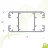 poteau-alu-cloture-brise-vue-platine-section poteau-alu-cloture-brise-vue-platine-section