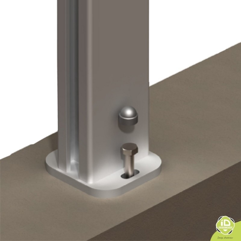 poteau-alu-cloture-pleine-platine-vis