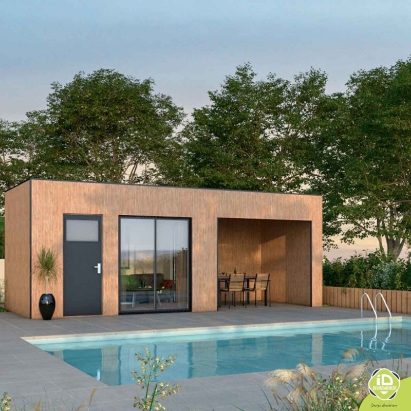 Boisti'box 15m² & Pergola 9m² - Pool house | ID Environnement