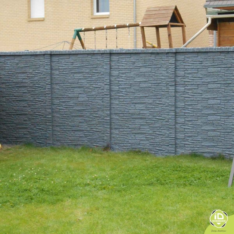 Pierre Style Clôture béton imitation pierre – Style naturel et durabilité garantie