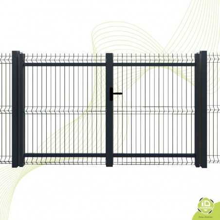 portail-grillage-treillis-mailles-200x55-gris portail-grillage-treillis-mailles-200x55-gris