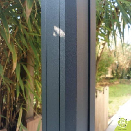 poteau-aluminium-cloture-pleine-bois-feuillure-finition poteau-aluminium-cloture-pleine-bois-feuillure-finition