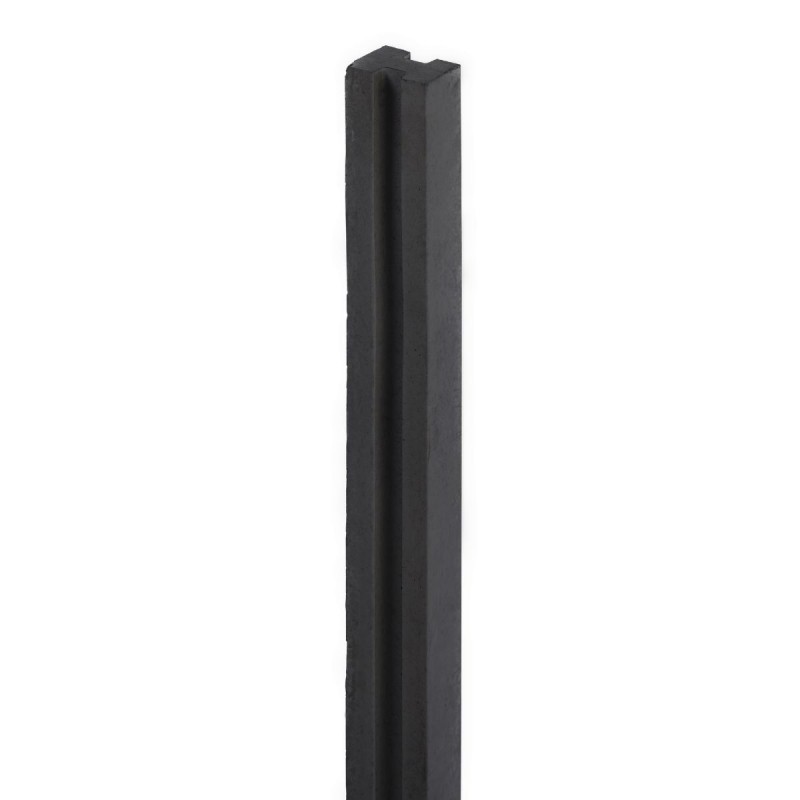 Poteau intermédiaire en béton anthracite pour clôture béton