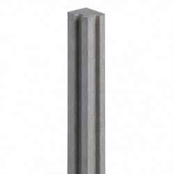 Poteau béton angle gris pour clôture béton