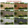 Clôture béton imitation lames bois disponible en coloris ton pierre, bois, brun, vert, gris et anthracite.