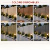 Coloris disponibles pour la clôture béton imitation panneau bois : ton pierre, bois, brun, vert, gris et anthracite